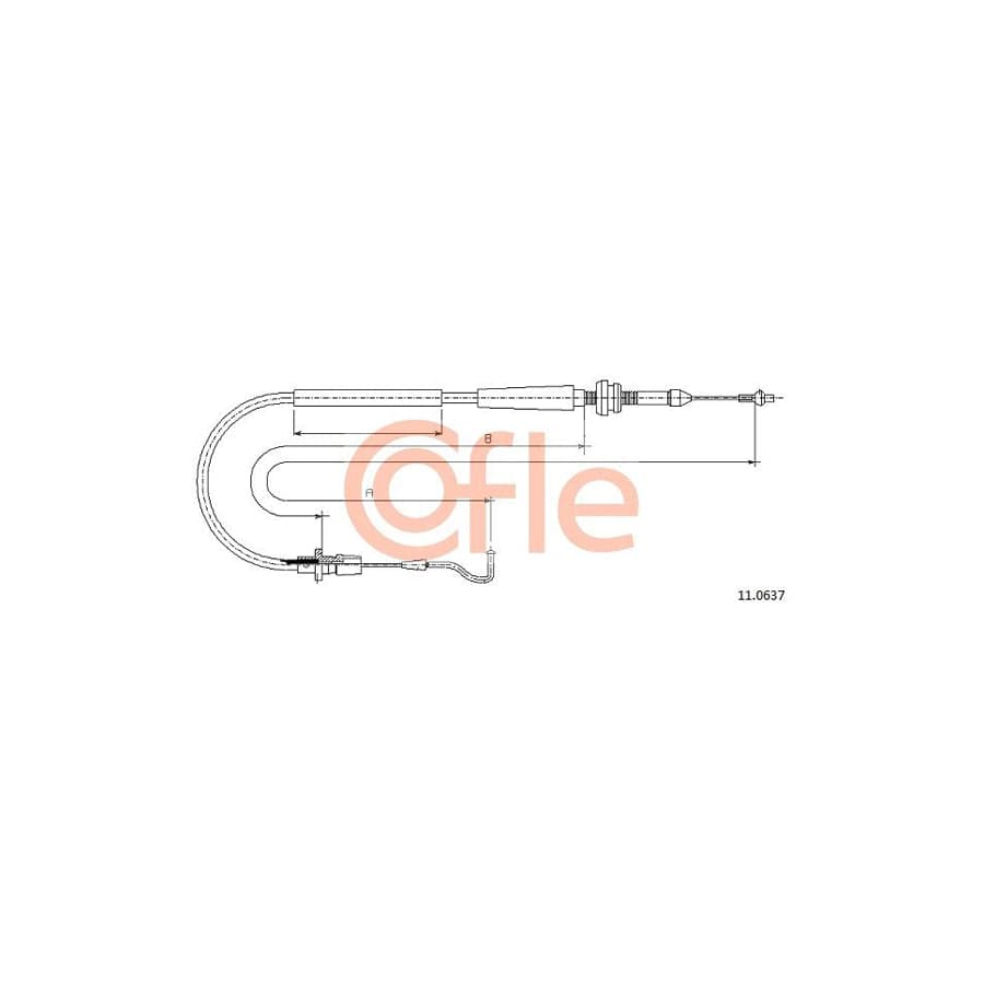COFLE 11.0637 Throttle Cable for VW TRANSPORTER