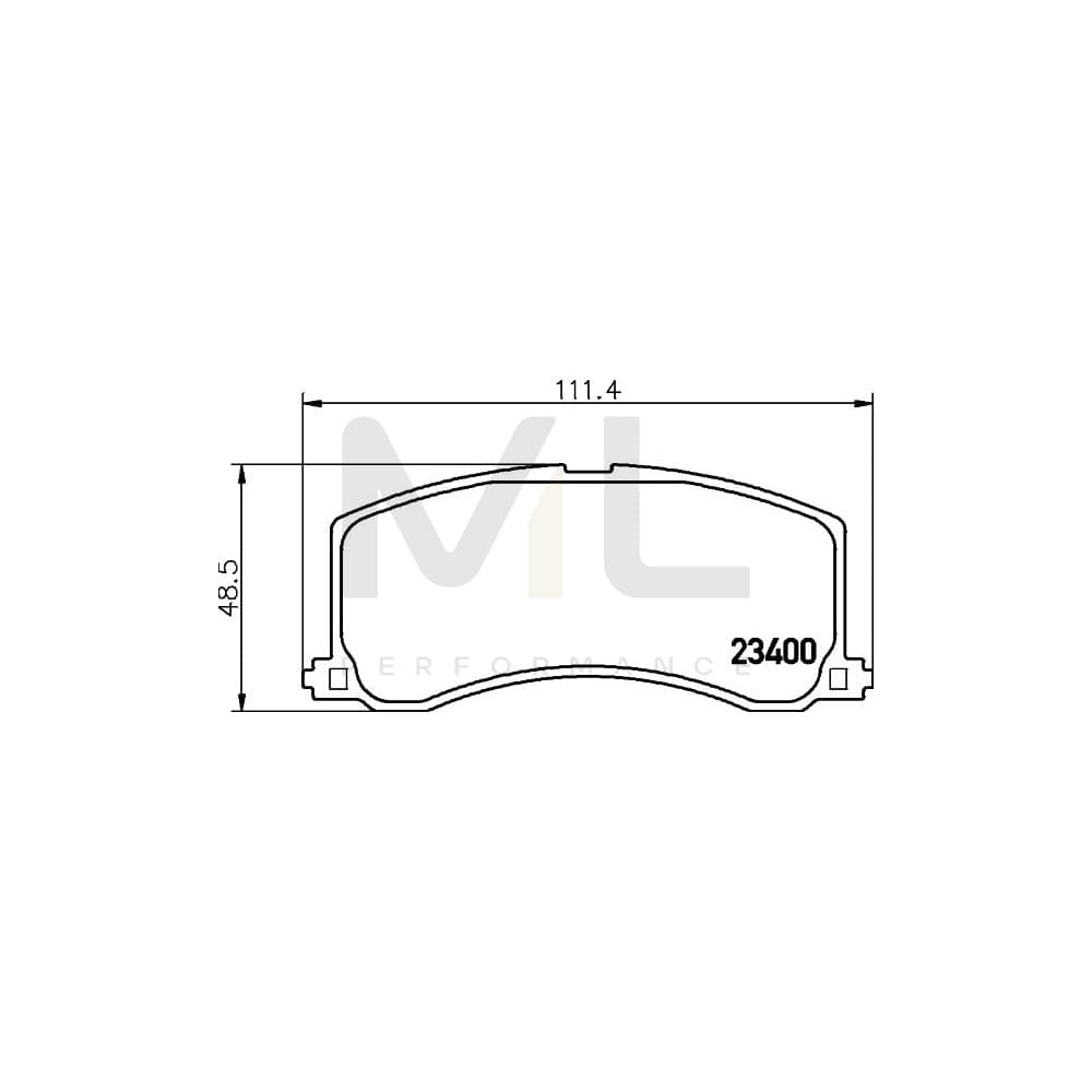 Hella 8DB 355 016-941 Brake Pad Set With Acoustic Wear Warning