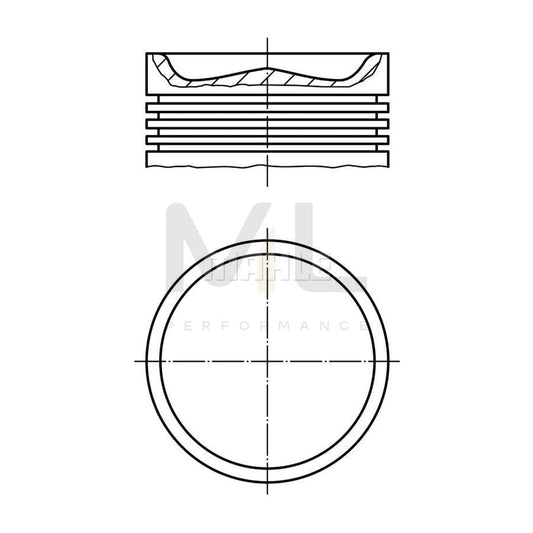 MAHLE ORIGINAL 007 PI 00164 000 Piston 95,8 mm, with cooling duct, with piston ring carrier | ML Performance Car Parts