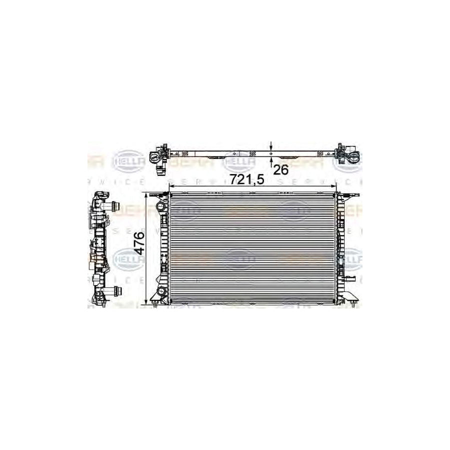 Hella 8MK 376 745-581 Engine Radiator