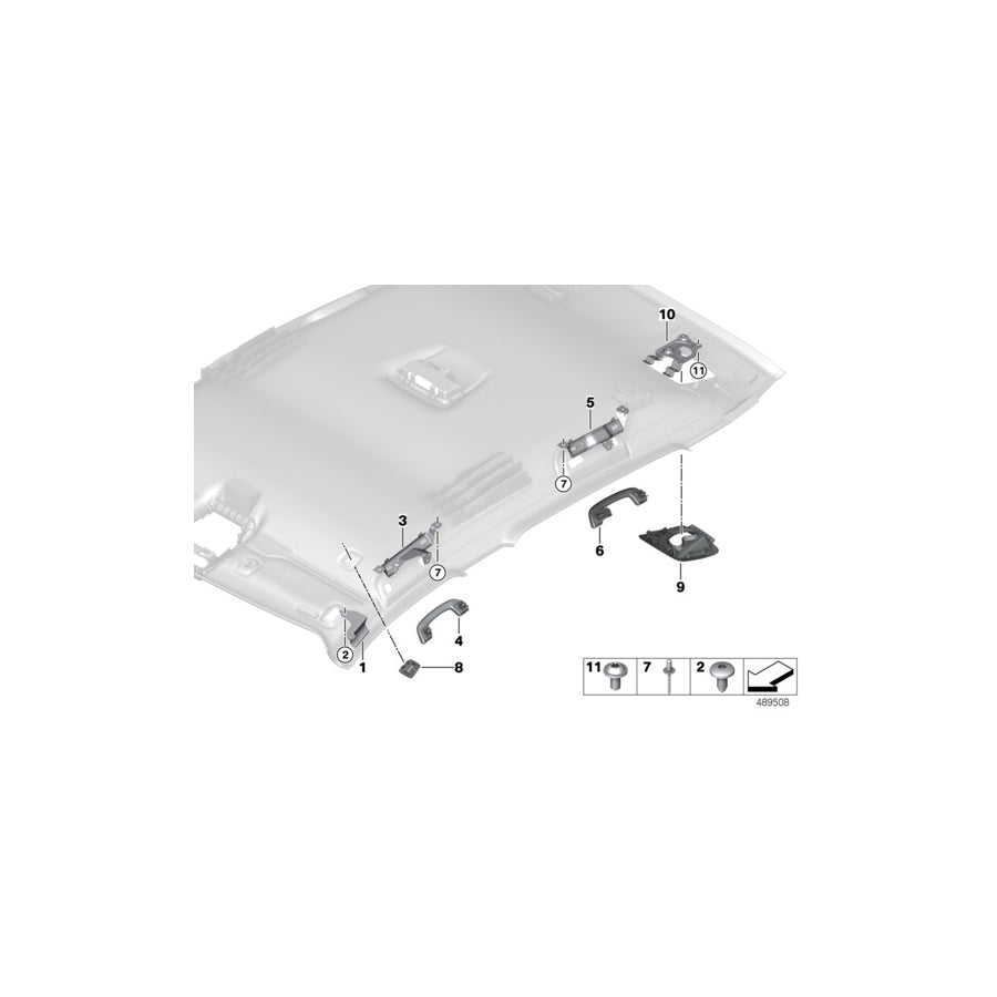 Genuine BMW 51437429980 F39 Deformation Panel, Headliner, Right (Inc. X2 28i, X2 28iX & X2 M35iX) | ML Performance US Car Parts