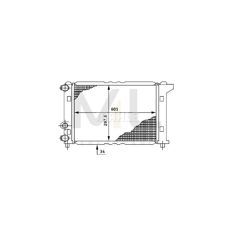MAHLE ORIGINAL CR 146 000S Engine radiator Mechanically jointed cooling fins, Manual Transmission | ML Performance Car Parts