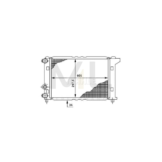 MAHLE ORIGINAL CR 146 000S Engine radiator Mechanically jointed cooling fins, Manual Transmission | ML Performance Car Parts