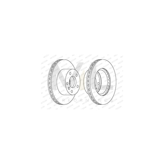 FERODO PREMIER DDF1643 Brake Disc for LDV MAXUS Vented, without bolts/screws | ML Performance Car Parts