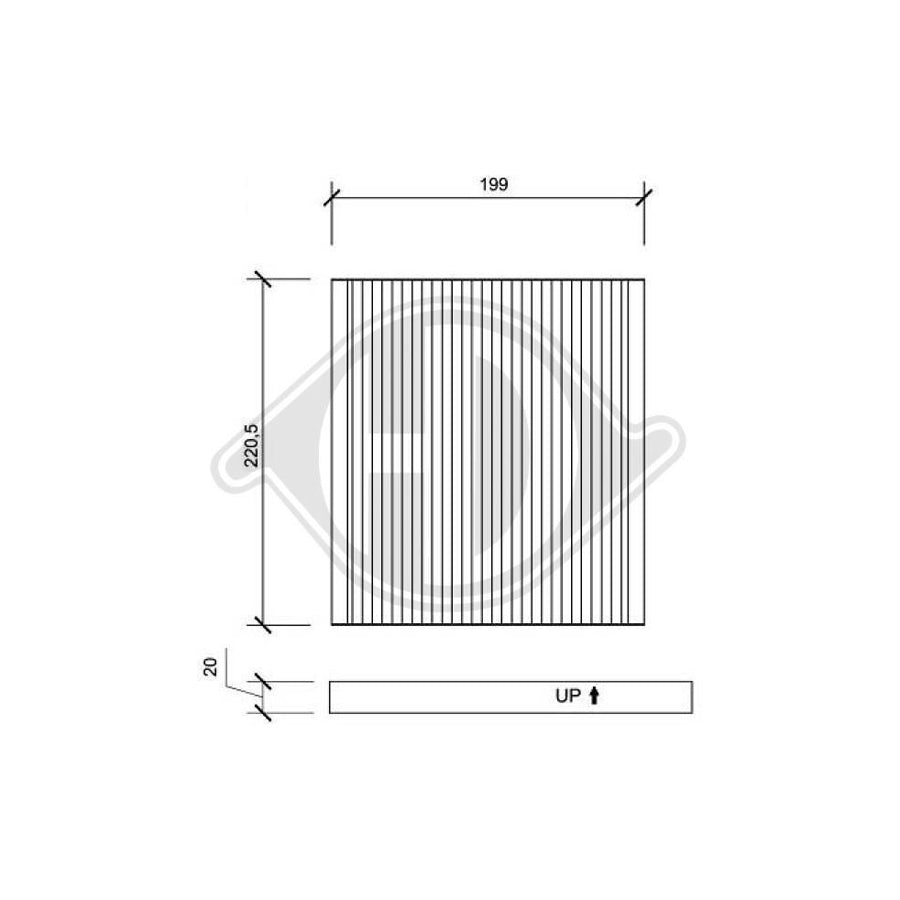 DIEDERICHS DCI1102 Pollen Filter