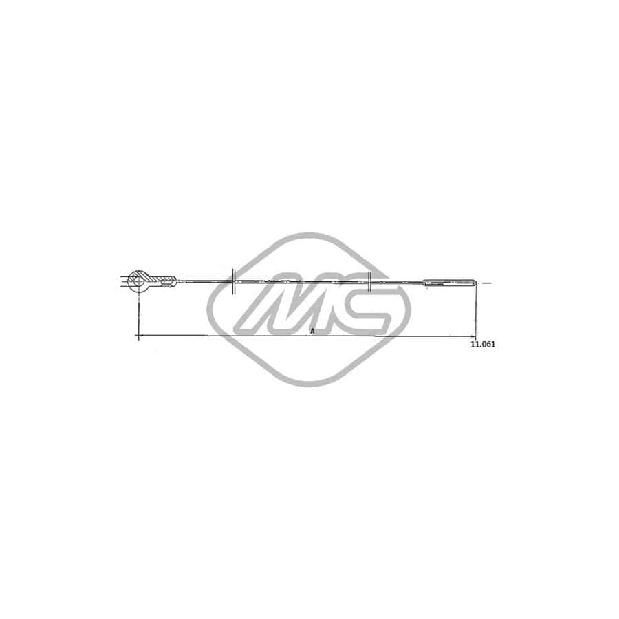 Metalcaucho 83779 Throttle Cable for VW Beetle