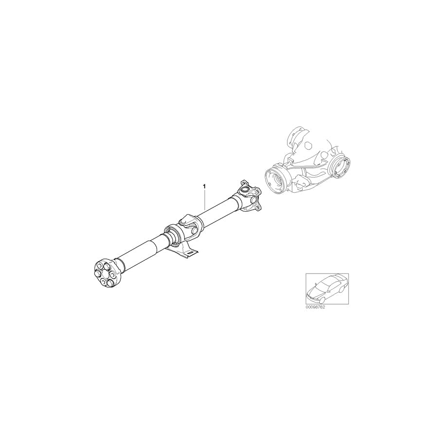 Genuine BMW 26117514471 E85 Drive Shaft Automatic Transmission L=1189MM (Inc. Z4 2.5i & Z4 3.0i) | ML Performance US Car Parts