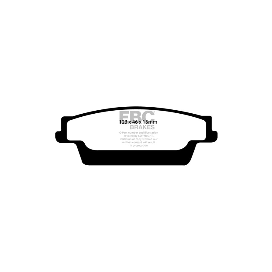 EBC DP21693 Cadillac Greenstuff Rear Brake Pads (Inc. CTS, SRX, STS) 2 | ML Performance US Car Parts
