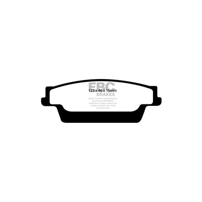 EBC DP21693 Cadillac Greenstuff Rear Brake Pads (Inc. CTS, SRX, STS) 2 | ML Performance US Car Parts