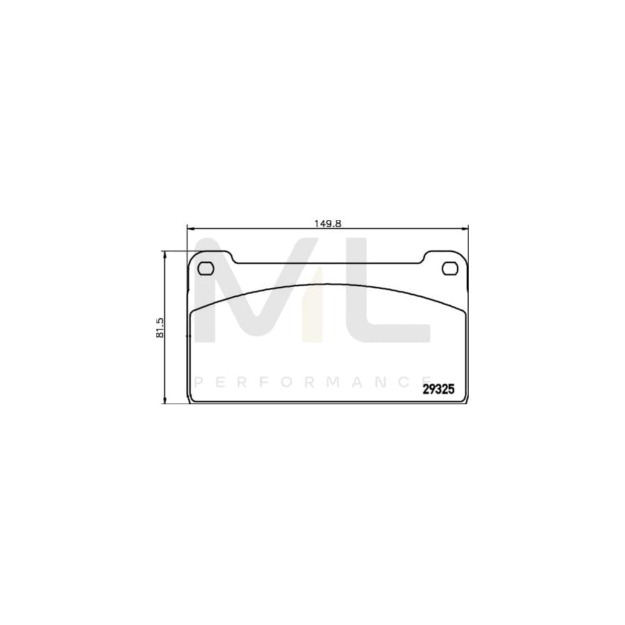 TEXTAR 2932502 Brake pad set not prepared for wear indicator | ML Performance Car Parts