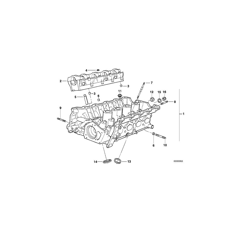 Genuine BMW 11121739985 E30 E36 Bearing Ledge Exhaust (Inc. 318is, 318i & 318ti) | ML Performance US Car Parts