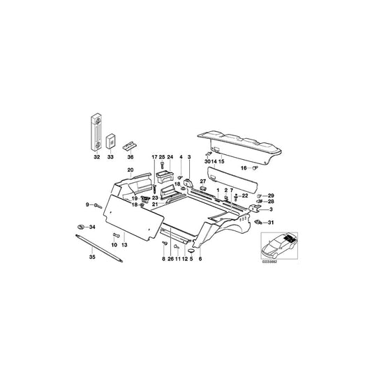 Genuine BMW 51471977362 E36 Trim Panel Right MITTELGRAU (Inc. 316i, 328i & 325tds) | ML Performance US Car Parts