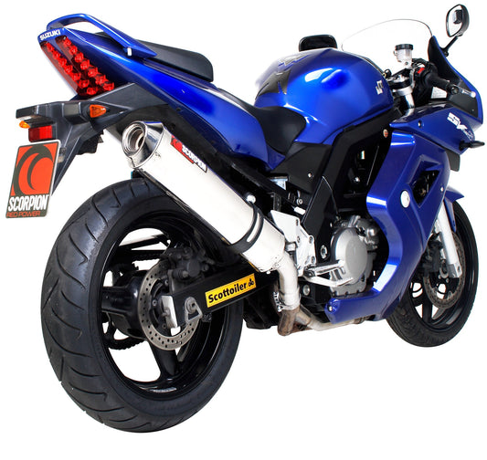 Scorpion ESI65SEO Suzuki SV650 Factory Oval Slip-On - Polished Stainless Steel Sleeve | ML Performance US US