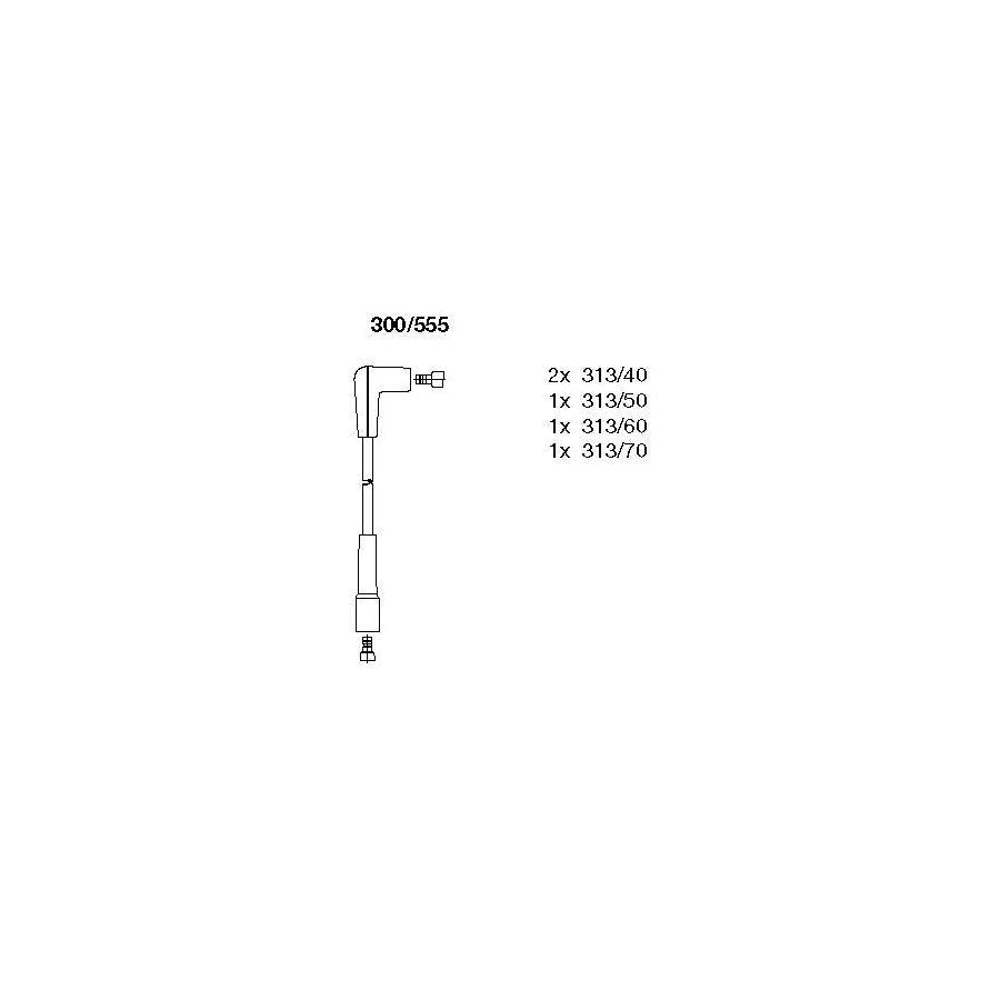 Bremi 300/555 Ignition Cable Kit for Renault 19 I Hatchback