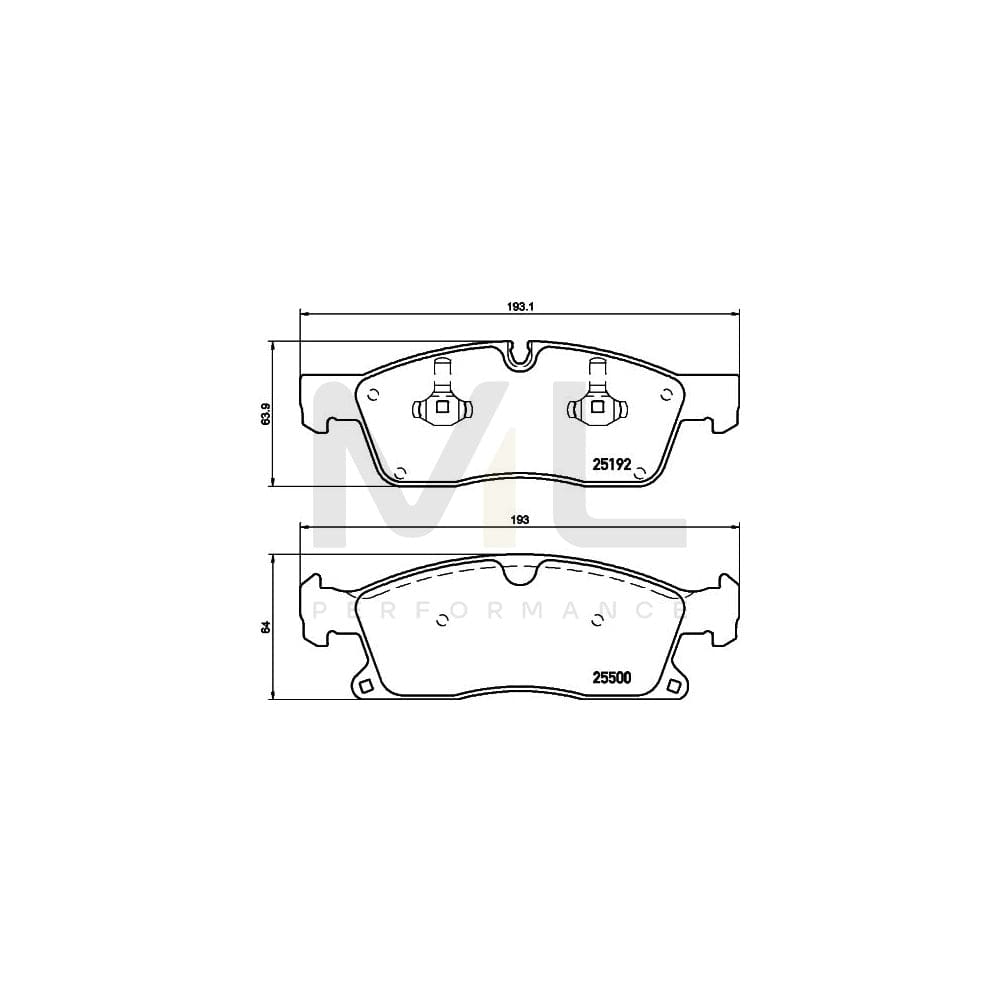 Hella 8DB 355 019-821 Brake Pad Set Prepared For Wear Indicator