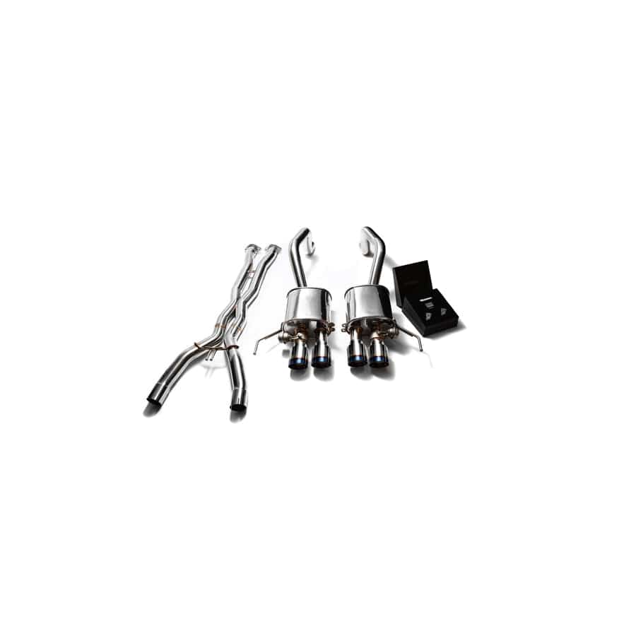 Armytrix CZ6C7-X+CZ6C7-QS28B Valvetronic Exhaust System w/X-Pipe | Chevrolet Corvette C7 2014-2019 with Quad Blue Coated 4"