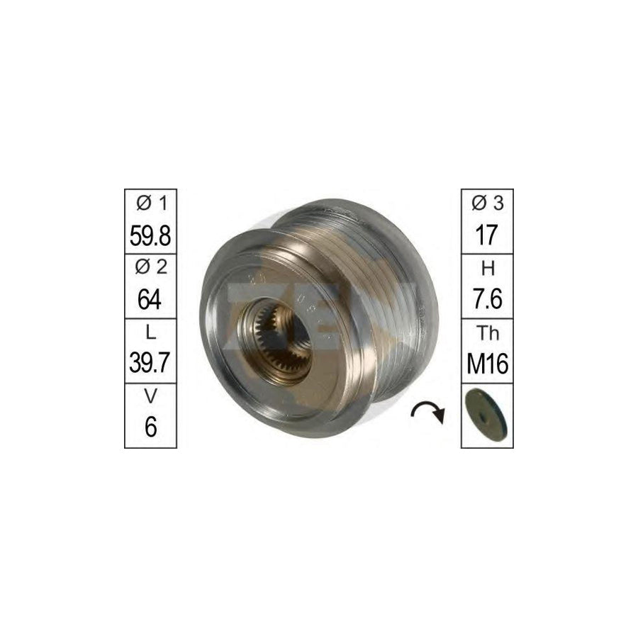 Era 219061 Alternator Freewheel Clutch