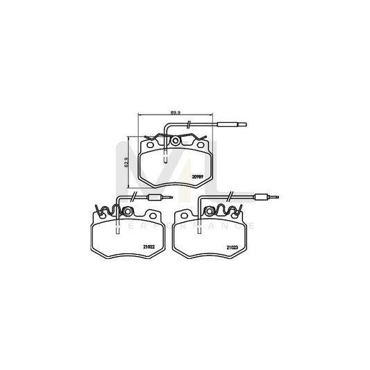 Hella 8DB 355 015-511 Brake Pad Set With Integrated Wear Warning Contact