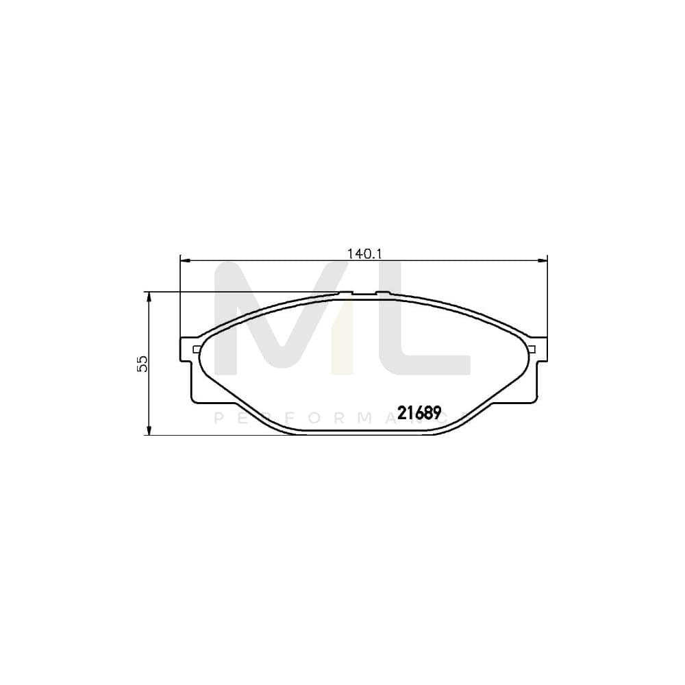Hella 8DB 355 016-411 Brake Pad Set Not Prepared For Wear Indicator