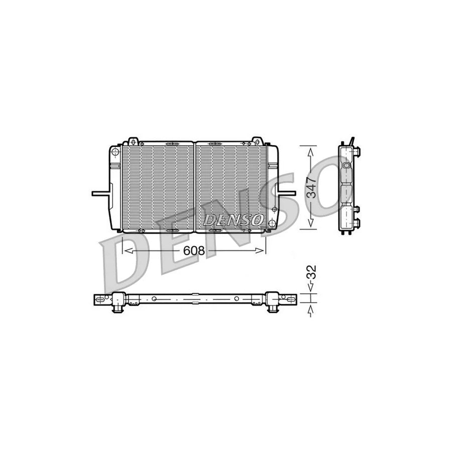 DENSO DRM10080 Engine Radiator for Ford Sierra