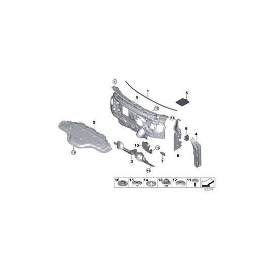 Genuine BMW 51487418074 F46 F48 F45 Soundproof., Dr Harness, A-Pillar, Rgt. (Inc. X2 18d, 118i & X1 20d) | ML Performance US Car Parts