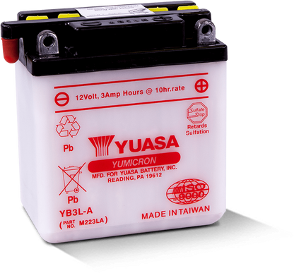 Yuasa Battery Yuasa YB3L-B Yumicron 12-Volt Battery