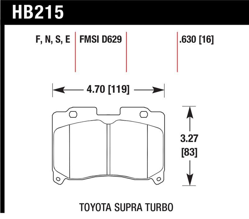 Hawk Performance Hawk 93-98 Toyota Supra TT HT-10 Race Front Brake Pads