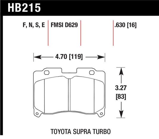 Hawk Performance Hawk 93-98 Toyota Supra TT HT-10 Race Front Brake Pads
