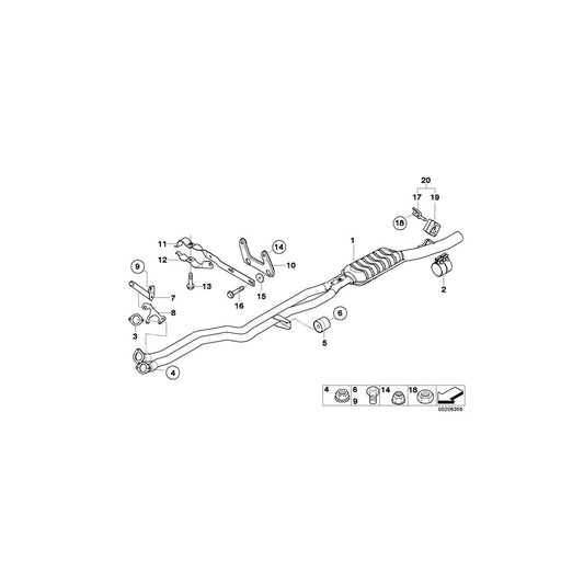 Genuine BMW 18207521345 E60 E64 E63 Bracket H-GETRIEBE (Inc. 520i, 630i & 530i) | ML Performance US Car Parts
