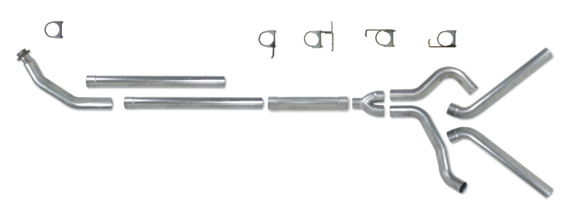 Diamond Eye Performance Diamond Eye KIT 4in Turbo Back MFLR RPLCMENT PIPE DUAL AL: 94-02 DODGE CUMMINS 5.9L