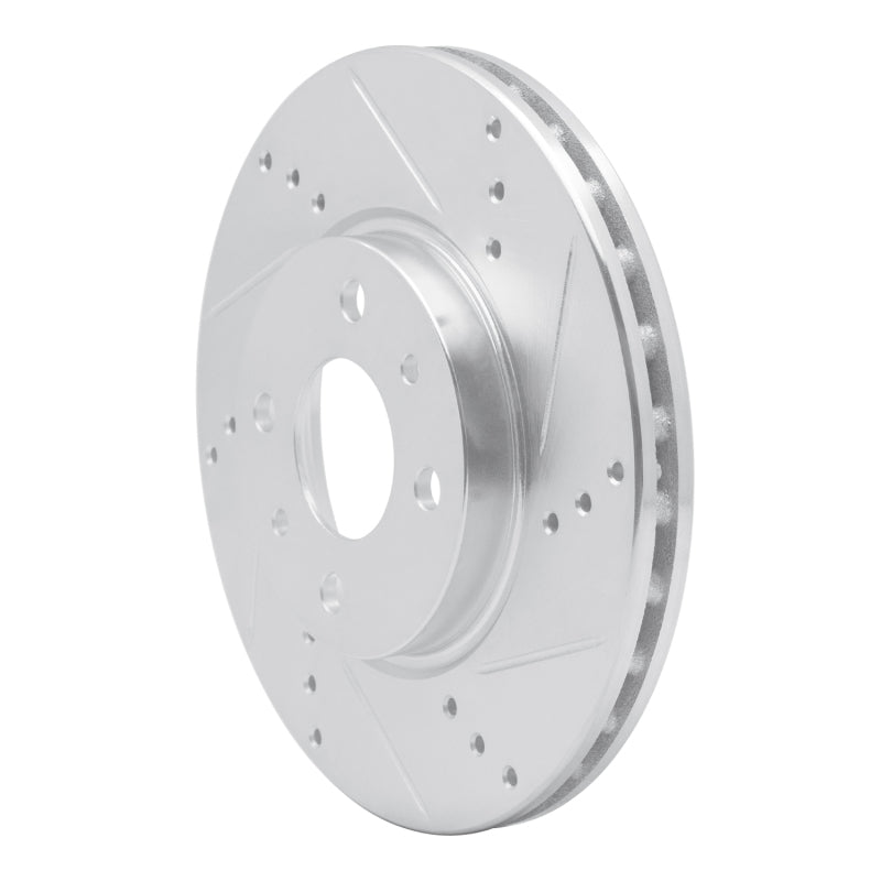 R1 Concepts R1 09-19 Dodge Vision (Mexico) Front Right Drilled & Slotted Silver Brake Rotor