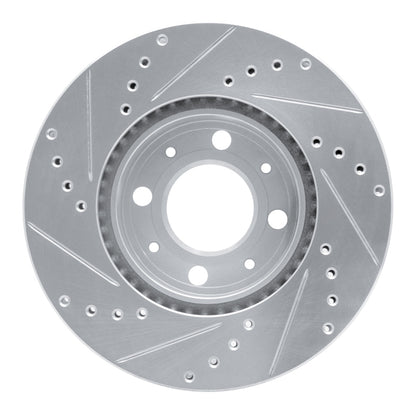 R1 Concepts R1 93-95 Volvo 850 Front Right Drilled & Slotted Silver Brake Rotor