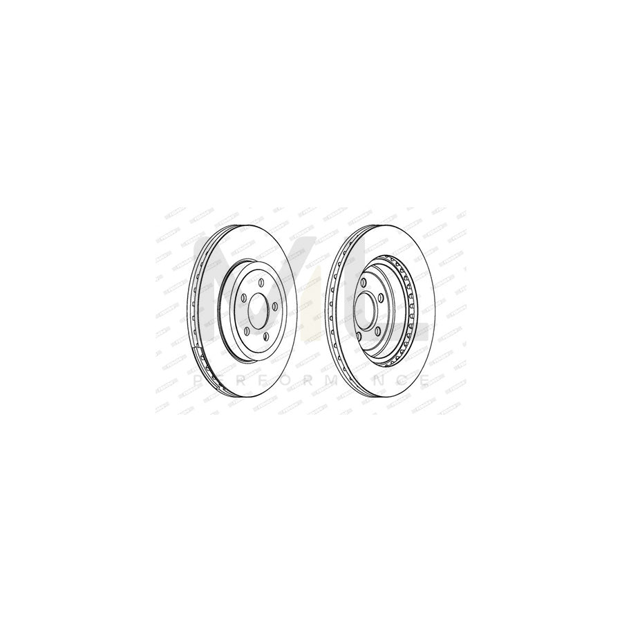 FERODO PREMIER DDF1765 Brake Disc Vented, without bolts/screws | ML Performance Car Parts