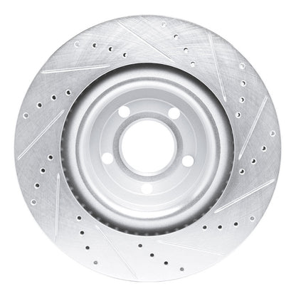 R1 Concepts R1 20-25 Ford Explorer Front Left Drilled & Slotted Silver Brake Rotor