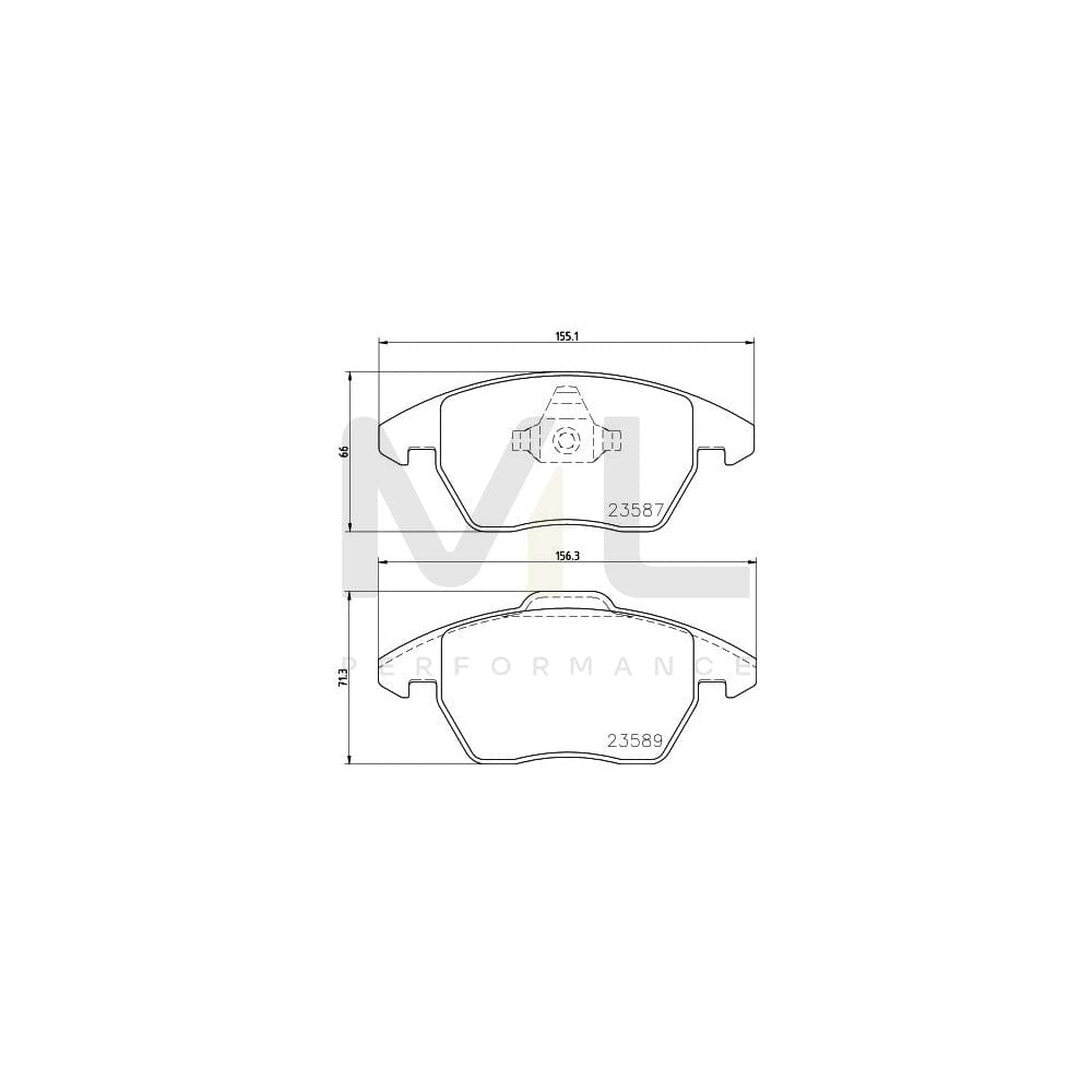 Hella 8DB 355 014-511 Brake Pad Set Not Prepared For Wear Indicator
