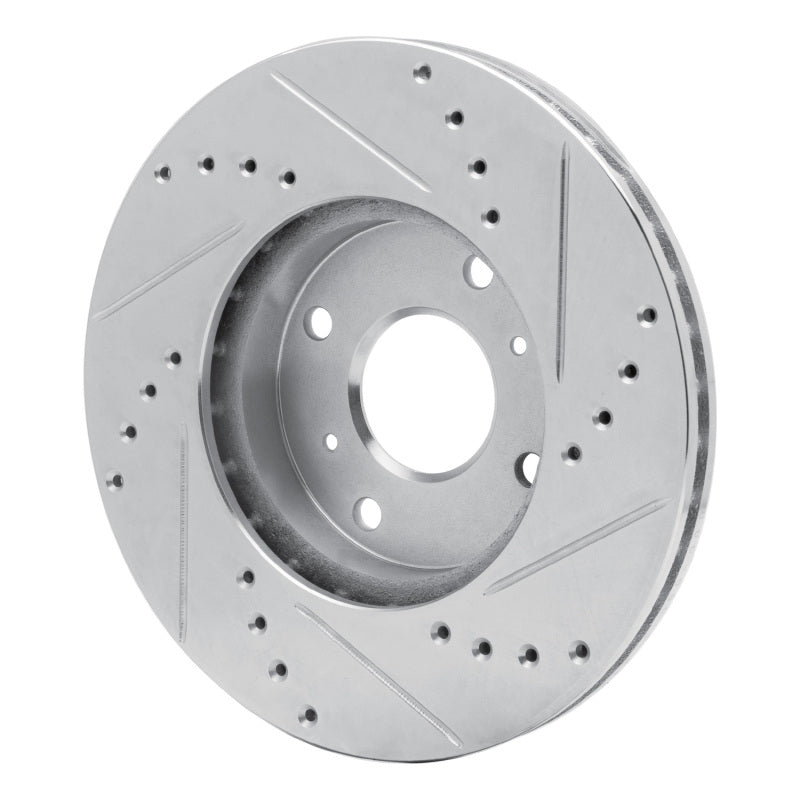 R1 Concepts R1 98-99 Acura CL Front Left Drilled & Slotted Silver Brake Rotor