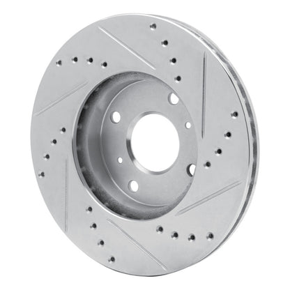 R1 Concepts R1 98-99 Acura CL Front Left Drilled & Slotted Silver Brake Rotor