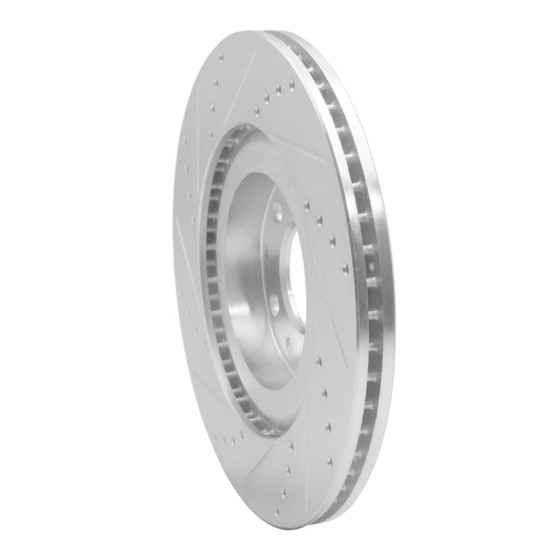 R1 Concepts R1 04-11 Mazda RX-8 Front Right Drilled & Slotted Silver Brake Rotor