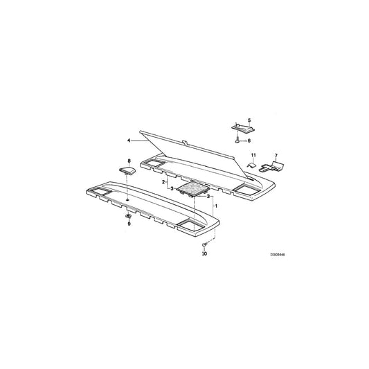 Genuine BMW 51461957748 E32 Hook Right GRAU (Inc. 750i, 750iL & 730i) | ML Performance US Car Parts