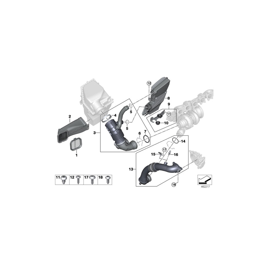 Genuine BMW 13718607950 G12 G05 G07 Resonator (Inc. 640iX, 540iX & X5 45eX) | ML Performance US Car Parts