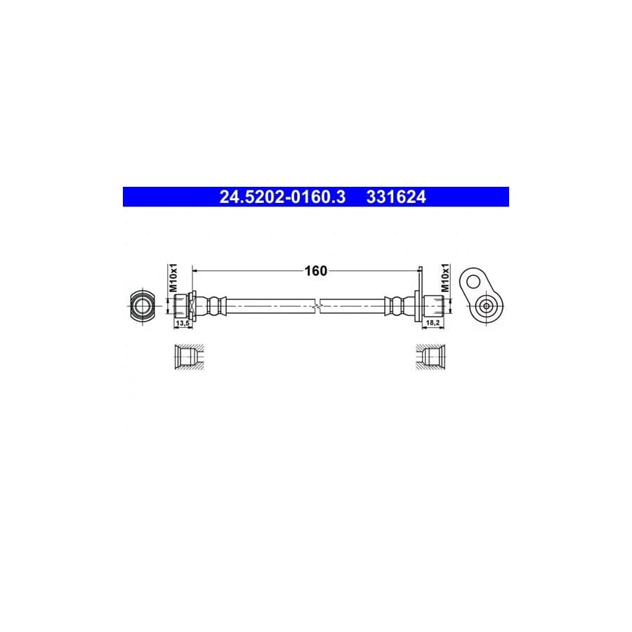 ATE 24.5202-0160.3 Brake Hose