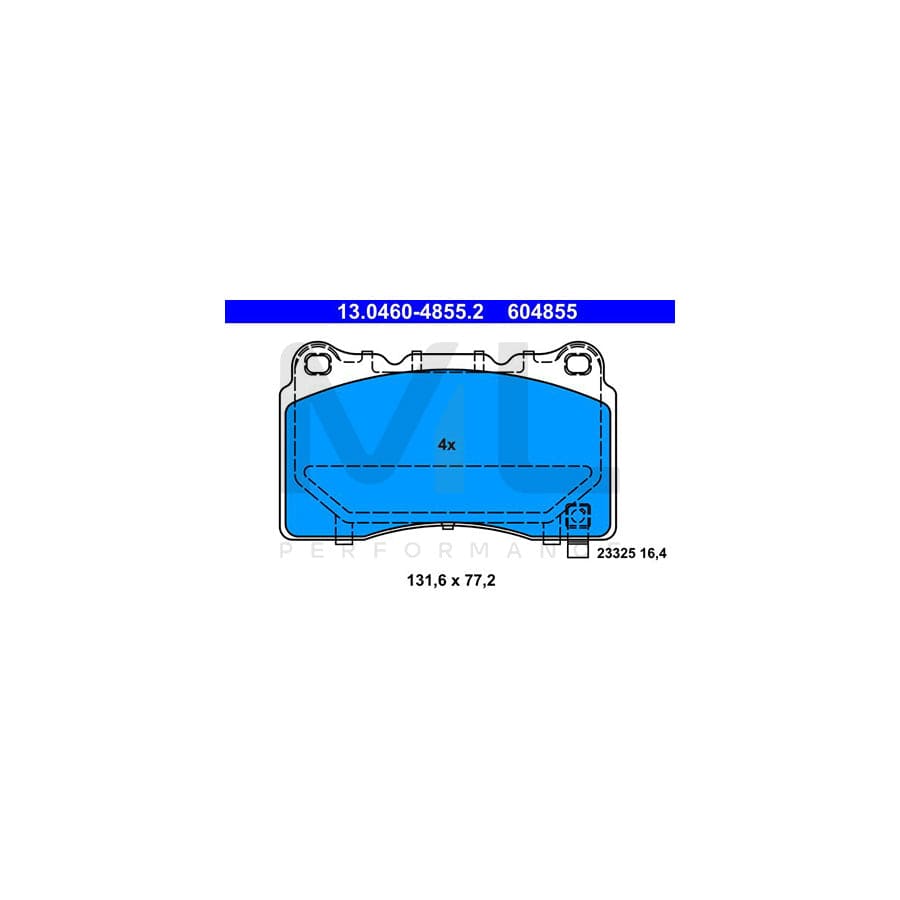 ATE 13.0460-4855.2 Brake pad set with acoustic wear warning