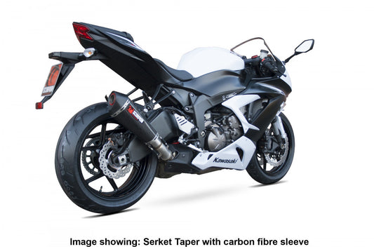 Scorpion RKA97SEO Kawasaki Serket Taper Slip-On - Brushed Stainless Steel Sleeve (Ninja ZX-6R / Ninja ZX-636) | ML Performance US US