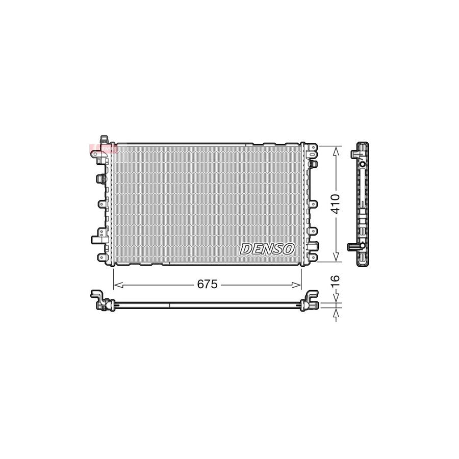 DENSO DRM20113 Engine Radiator for Opel Ampera (R12)