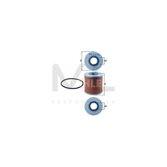MAHLE ORIGINAL OX 14D Oil Filter for FORD TRANSIT Filter Insert | ML Performance Car Parts
