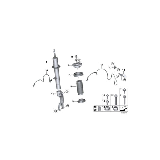 Genuine BMW 37106887538 G06 G05 G07 Adapt.Cable Variable Damp.Contr.Fr.Right (Inc. X6 40iX, X6 M50dX & X7 M50dX) | ML Performance US Car Parts