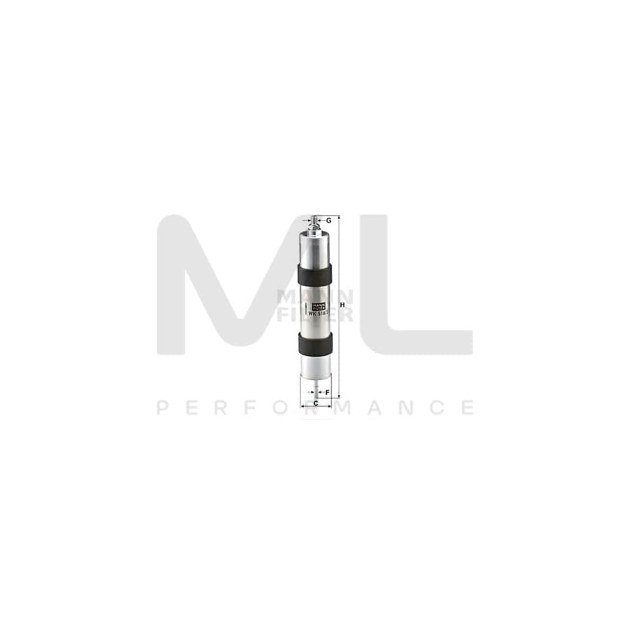 MANN-FILTER WK 516/2 Fuel filter In-Line Filter