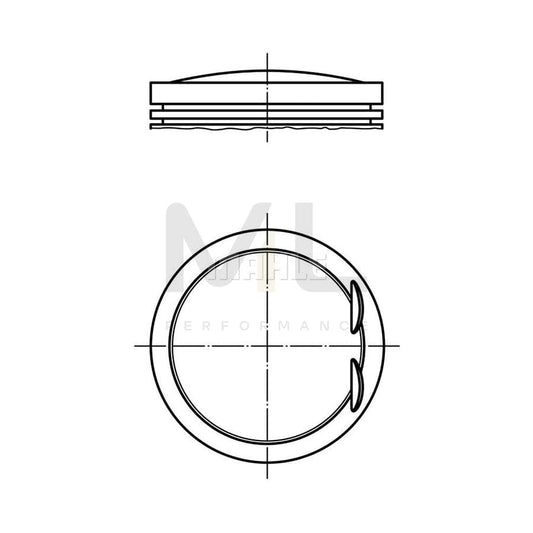 MAHLE ORIGINAL 001 07 00 Piston 90,9 mm, without cooling duct | ML Performance Car Parts