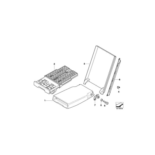 Genuine BMW 52207246449 E92 E91 Armrest, Rear Center SCHWARZ (Inc. 330xi, 320si & 318d) | ML Performance US Car Parts