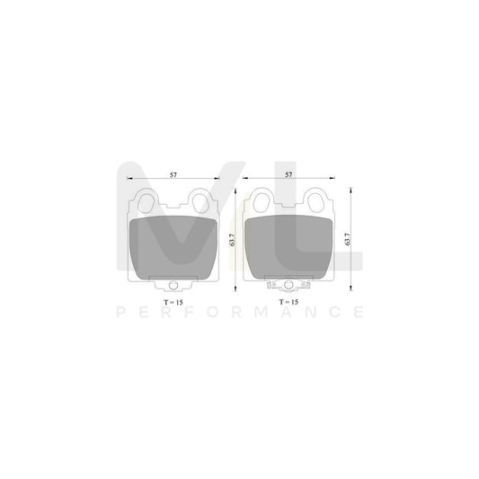 Bosch 0986Ab2552 Brake Pad Set With Acoustic Wear Warning BP2552N | ML Performance Car Parts